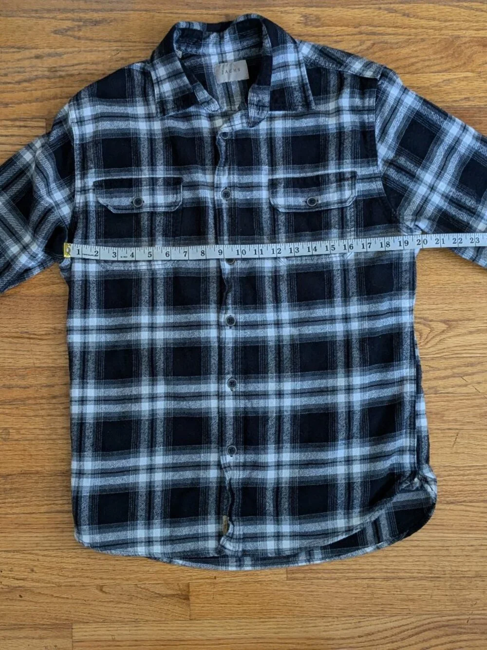 Jachs // Flannel Overshirt // Black &White // M